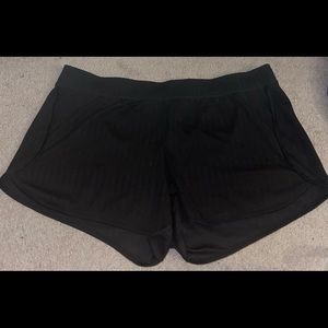 black athletic shorts